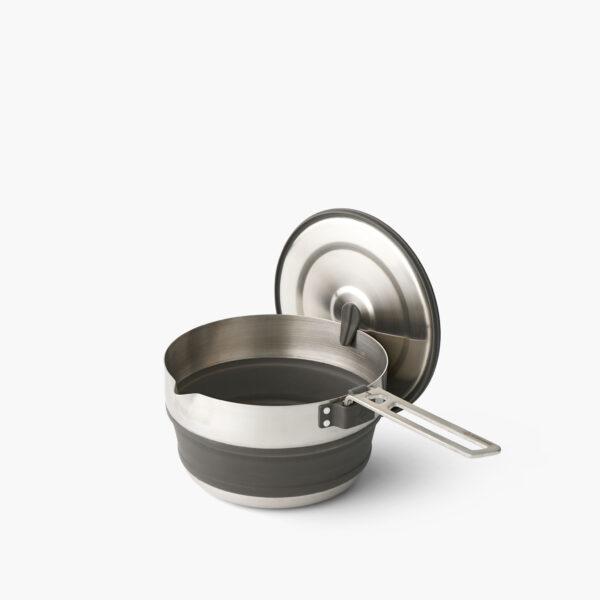 Skladací hrniec SEATOSUMMIT Detour Stainless Steel Collapsible Pouring Pot 1.8l čierna