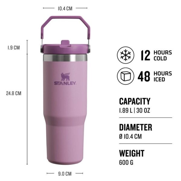 Fľaša STANLEY The IceFlow™ Flip Straw Tumbler 0.89l lilac - Image 2